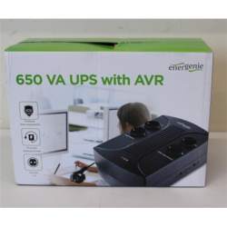 SALE OUT. Energenie UPS with AVR, 650 VA -DAMAGED PACKAGING | EnerGenie | UPS with AVR | 650 VA | DAMAGED PACKAGING | 220 V