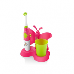 ETA | Toothbrush with water cup and holder | Sonetic  ETA129490070 | Battery operated | For kids | Number of brush heads included 2 | Number of teeth brushing modes 2 | Pink