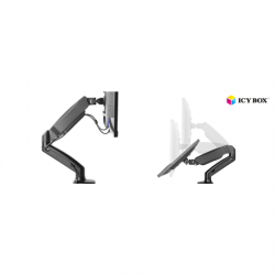ICY BOX IB-MS303-T Monitor stand with desk mounted base for a screen size up to 27" | Raidsonic