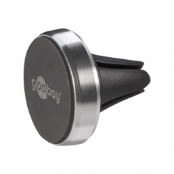 Goobay | Magnetic mount Metal Slim Design for smartphones (35mm) | 38685 | Black/Silver | Magnetic holder is suitable for almost every smartphone; Quick-Snap assembly technology for quick and easy use; Smart and almost invisible fastening option on the ca