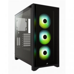 Corsair | Tempered Glass Mid-Tower ATX Case | iCUE 4000X RGB | Side window | Black | Mid-Tower | Power supply included No | ATX