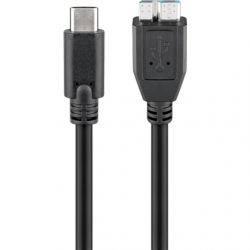 Goobay | Round cable | A | 67995 | micro-B 3.0 | USB-C (male) | Mbit/s