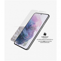 PanzerGlass | Samsung | Galaxy S22 | Tempered glass | Transparent | Case friendly. Compatible with ultrasonic fingerprint sensor. 100 % touch sensitivity. Antibacterial (ISO 22196 certified & JIS 22810 approved) | Screen Protector