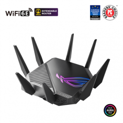 Wi-Fi 6 Tri-Band Gigabit Gaming Router | ROG GT-AXE11000 Rapture | 802.11ax | 1148+4804+4804 Mbit/s | 10/100/1000/2500 Mbit/s | Ethernet LAN (RJ-45) ports 5 | Mesh Support Yes | MU-MiMO Yes | No mobile broadband | Antenna type External | 2xUSB 3.2 | month