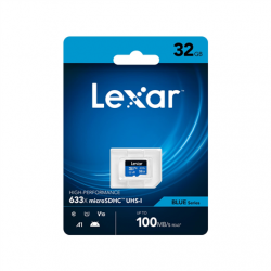 Lexar 64GB High-Performance 633x microSDHC UHS-I, up to 100MB/s read 20MB/s write | Lexar | Memory card | LMS0633064G-BNNNG | 64 GB | microSDXC | Flash memory class UHS-I