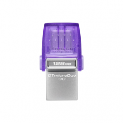 Kingston | DataTraveler | DT Micro Duo 3C | 128 GB | USB Type-C and Type-A | Purple