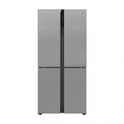 Candy | CSC818FX | Refrigerator | Energy efficiency class F | Free standing | Side by side | Height 183 cm | No Frost system | Fridge net capacity 288 L | Freezer net capacity 148 L | Display | dB | Silver