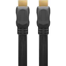 Goobay | High Speed HDMI Flat Cable with Ethernet | Black | HDMI male (type A) | HDMI (type A) | HDMI to HDMI | 2 m