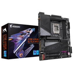 Gigabyte Z790 A ELITE X WIFI7 1.0 M/B Processor family Intel Processor socket LGA1700 DDR5 DIMM Memory slots 4 Supported hard disk drive interfaces 	SATA, M.2 Number of SATA connectors 6 Chipset Intel Z790 Express ATX