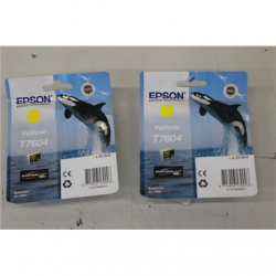 SALE OUT. Epson T7604 ink, Yellow Epson Ink Cartridge Yellow DAMAGED PACKAGING