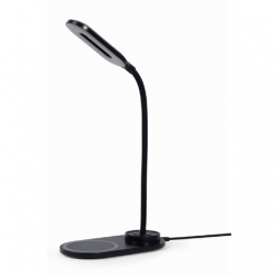Gembird TA-WPC10-LED-01 Desk lamp with wireless charger, Black  Cold white, warm white, natural 2893-7072 K Phone or tablet with built-in Qi wireless charging