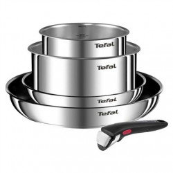 TEFAL | Ingenio Emotion 5-piece Set | L897S574 | Frying | Diameter 16/20/22/28 cm | Suitable for induction hob | Removable handle | Stainless steel