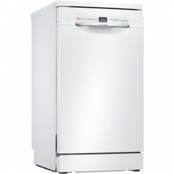 Bosch | Dishwasher | SPS2HMW58E | Free standing | Width 45 cm | Number of place settings 10 | Number of programs 6 | Energy efficiency class E | Display | AquaStop function | White