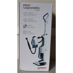 SALE OUT. Polti PTEU0299 VAPORETTO 3 CLEAN_BLUE Vacuum steam mop with portable steam cleaner, White/Blue,DAMAGED PACKAGING, SCRATCHED ON SIDE | Vacuum steam mop with portable steam cleaner | PTEU0299 Vaporetto 3 Clean_Blue | Power 1800 W | Steam pressure 