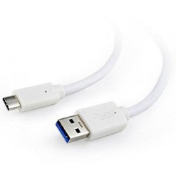 Kabelis USB-C TO USB3 1M baltas/CCP-USB3-AMCM-1M-W GEMBIRD
